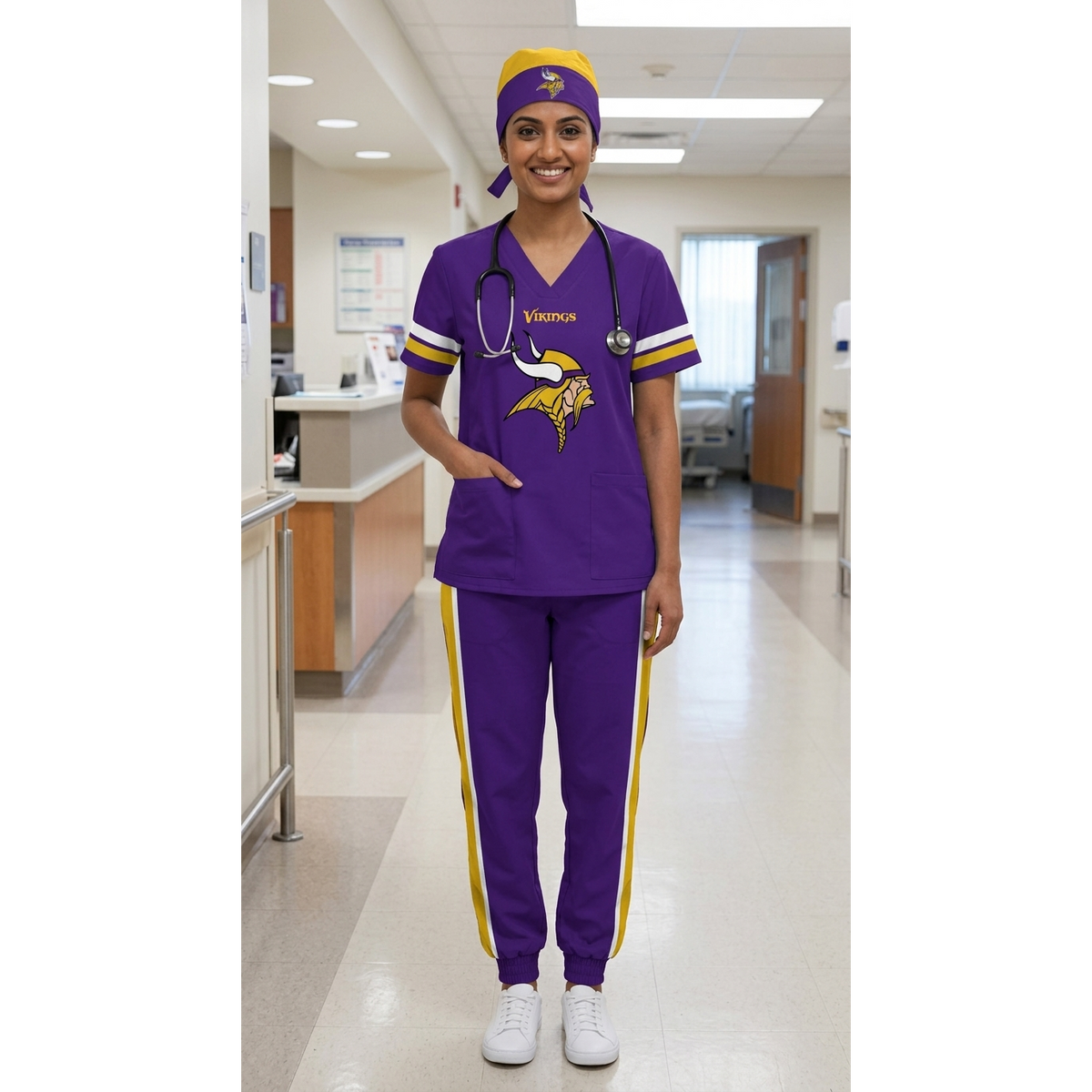 MINNESOTA VIKINGS SCRUB SET