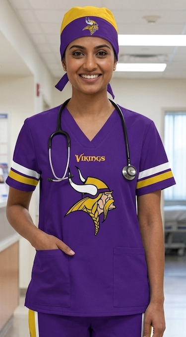 MINNESOTA VIKINGS SCRUB TOP