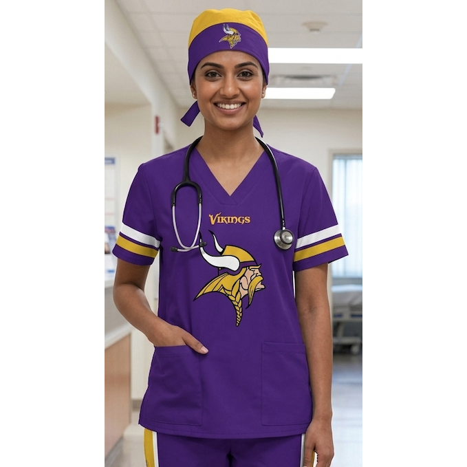 MINNESOTA VIKINGS SCRUB TOP