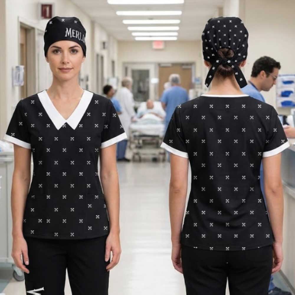 WEDNESDAY OUTFIT SCRUB TOP