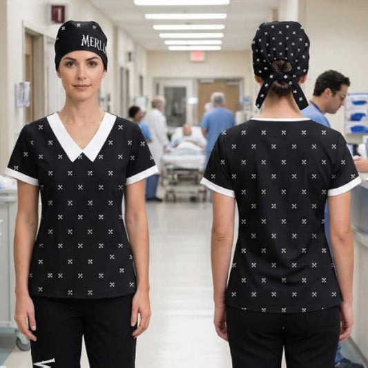 WEDNESDAY OUTFIT SCRUB TOP